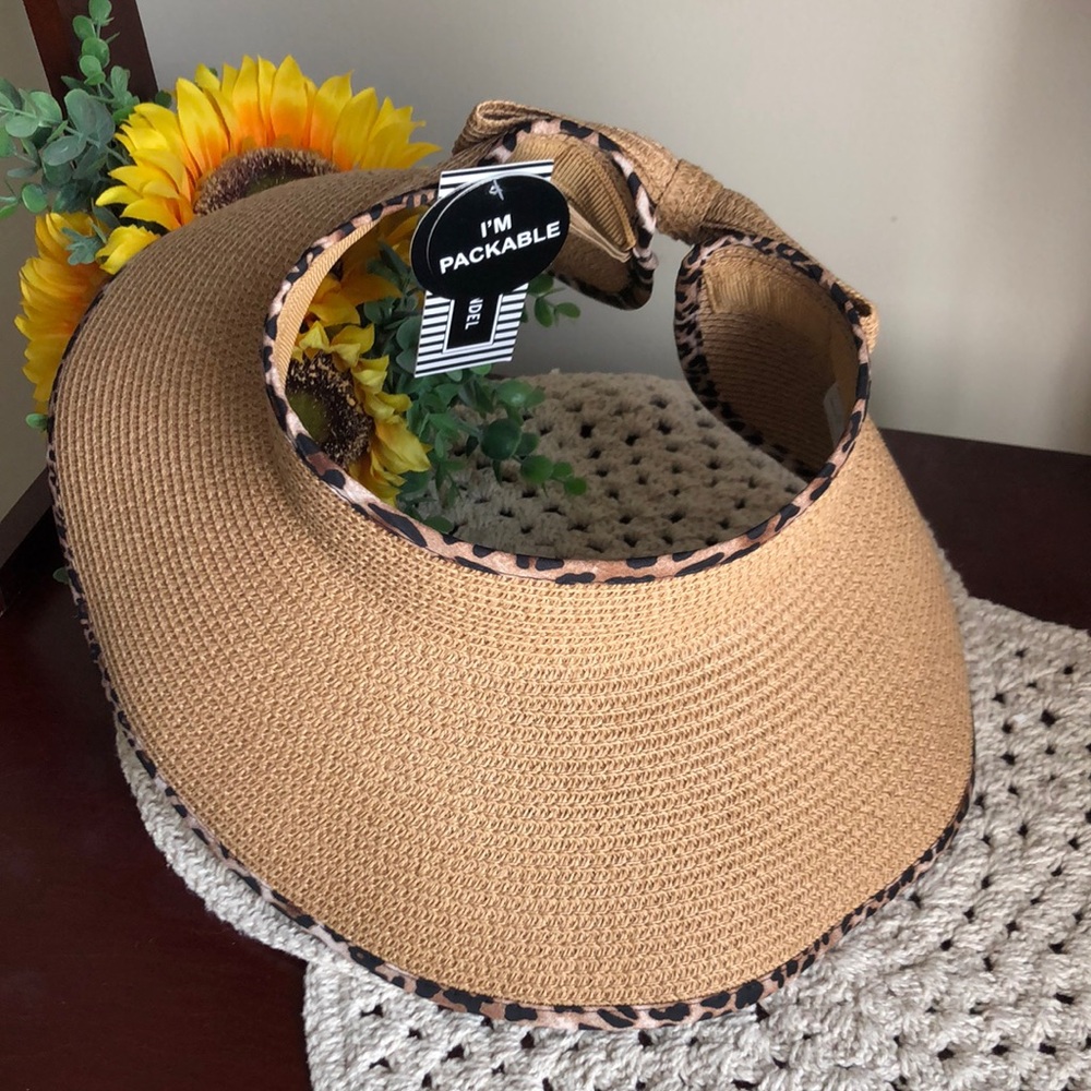 Packable Women’s Wide Brim Sun Visor Hat